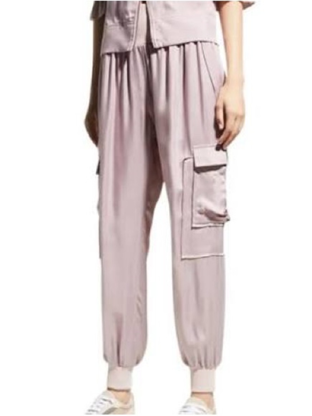 cinq a sept tous les jours giles satin jogger pants lilac Sz S